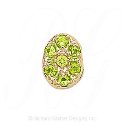GS032 PD - 14 Karat Gold Peridot Slide 